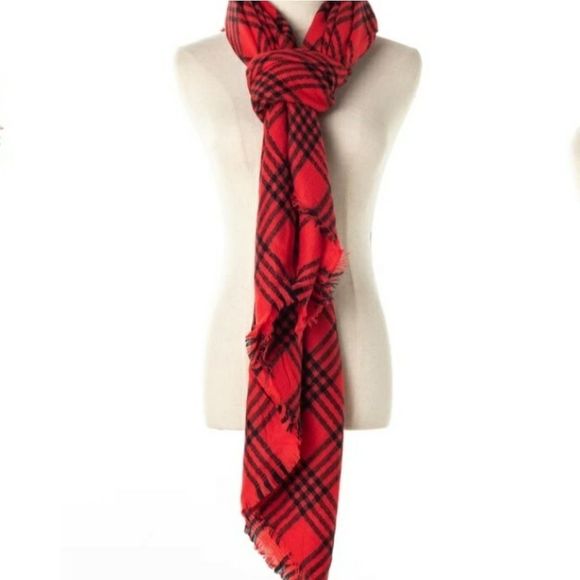 New ❤🖤 So Soft Red/Black Scarf - Picture 2 of 5